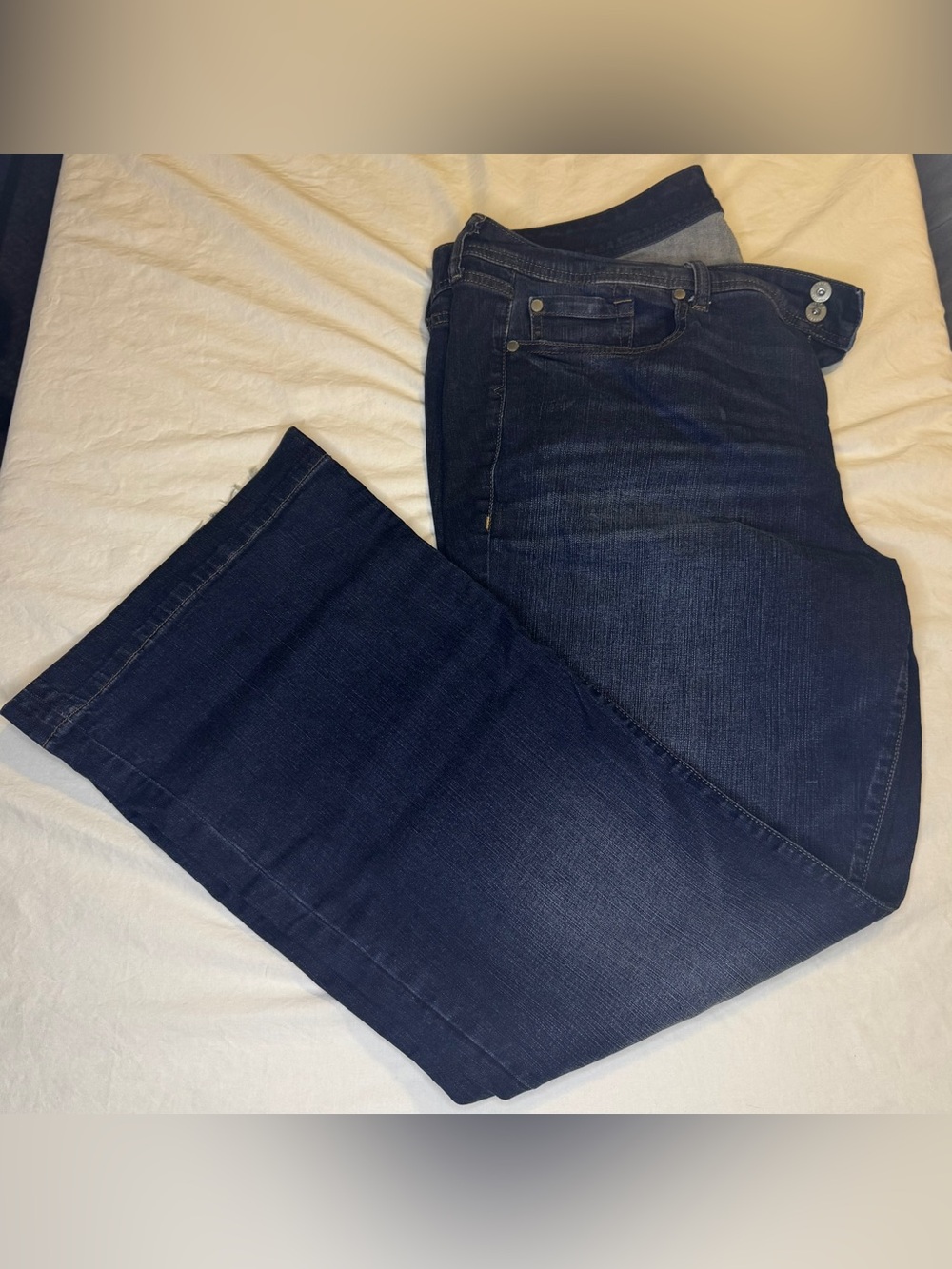 Torrid Size 22R Dark Blue Mid Rise Flare Double Button Jeans